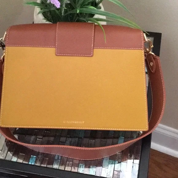 Strathberry Tricolor Crescent Colorblock Leather Shoulder Bag - Picture 16 of 16